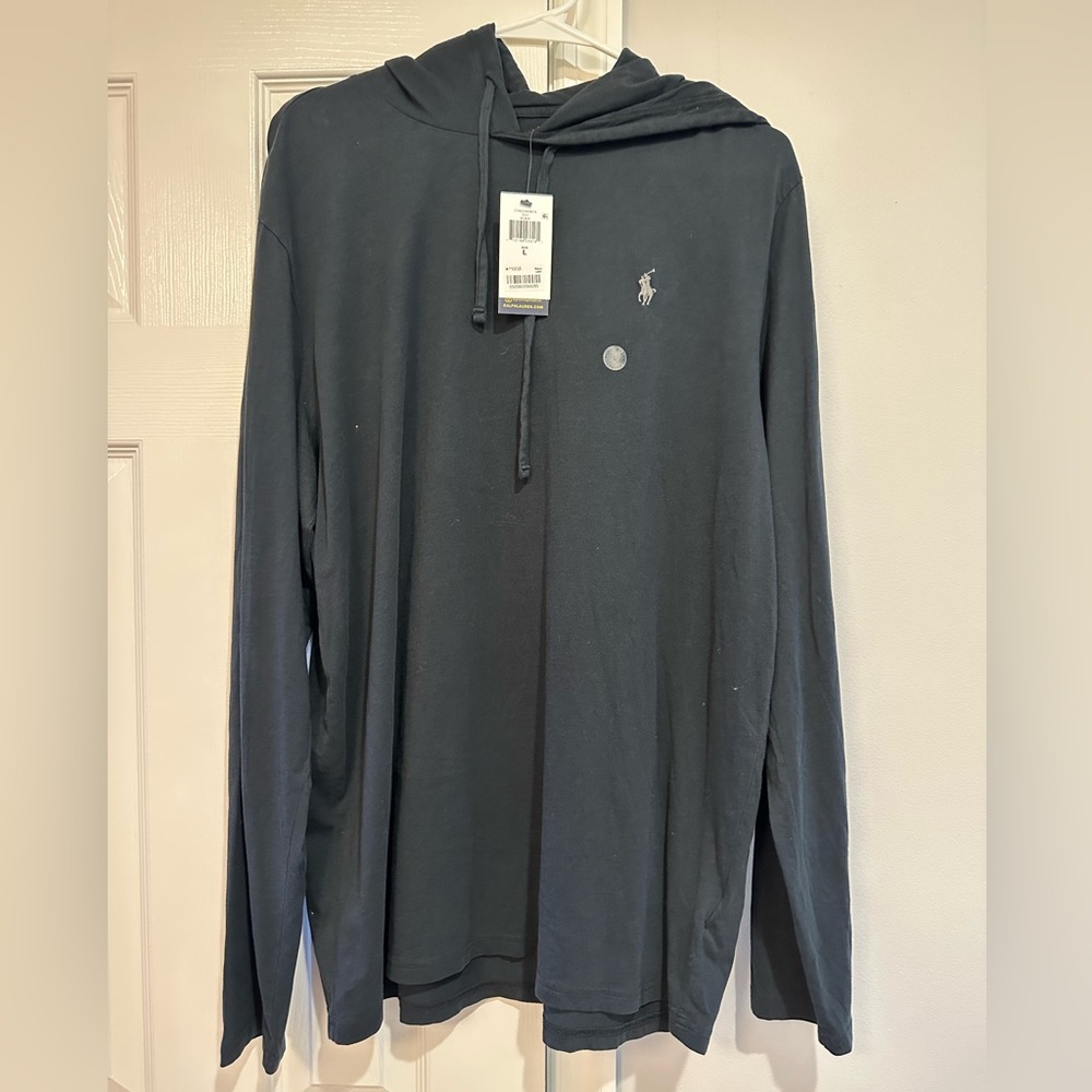 NWT Mens Polo Ralph Lauren TShirt Hoodie, Size L